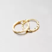 Kruhy gravírované - zlato 585 - 10 mm 12-251