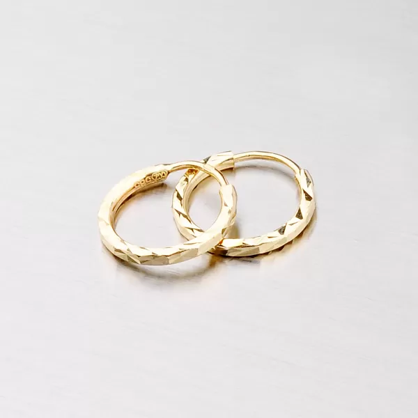 Kruhy gravírované - zlato 585 - 10 mm 12-251