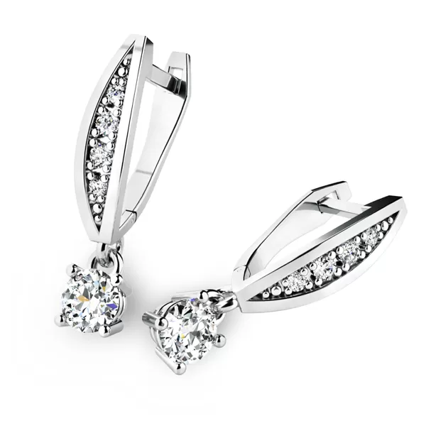 Visiace náušnice a diamanty 10871-B-DIA