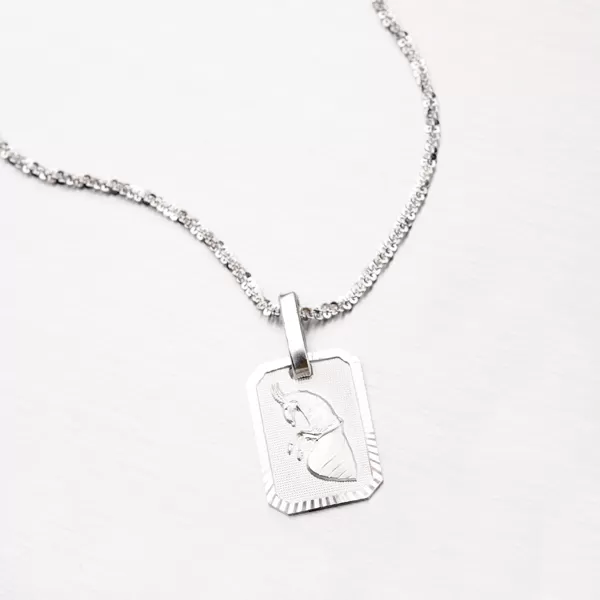 Kozorožec - strieborné mesačné znamenie M5013-12