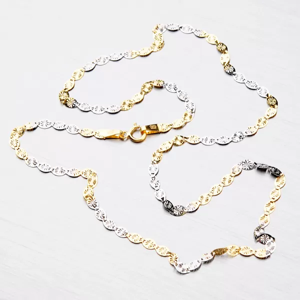 Zlatá retiazka s kvietkami 45-1060