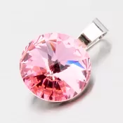Prívesok s ružovým kryštálom D113R-JK