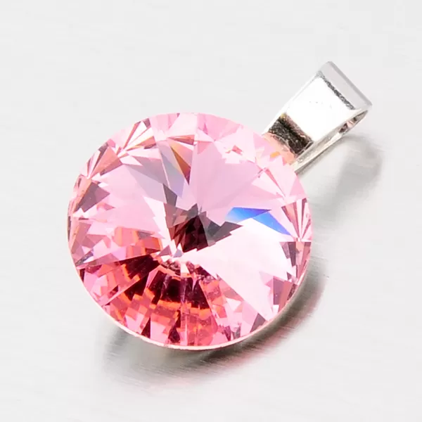 Prívesok s ružovým kryštálom D113R-JK