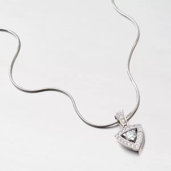 Prívesok z bieleho zlata so zirkónmi DZ1991B