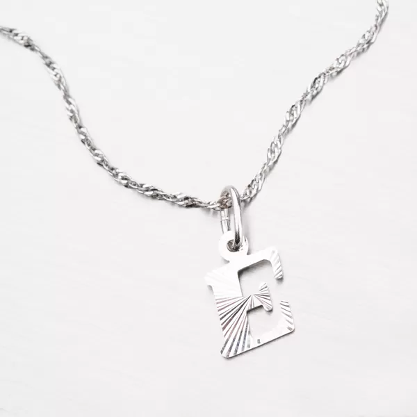 Strieborné písmenko - E M5114-FC-E