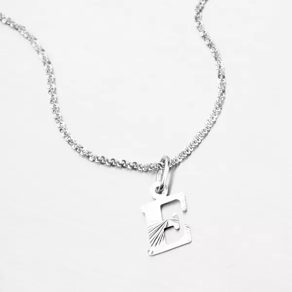 Strieborné písmenko - E M5114-FC-E