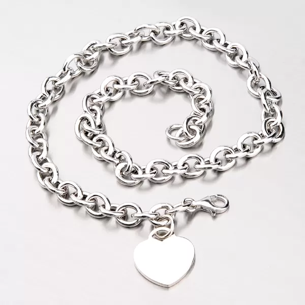 Strieborný náhrdelník so srdcom YNG5035