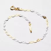 Zlatý náramok s kvietkami 44-1060