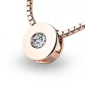 Prívesok s diamantom z ružového zlata 10912-CV-DIA