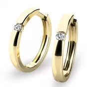 Dámske náušnice žlté zlato 585/1000 zirkónové kruhy 10915-ZL-ZIR