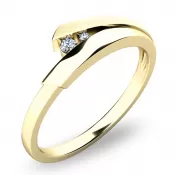Zlatý prsteň s briliantmi 10864