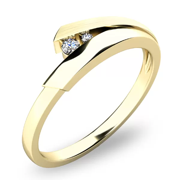 Zlatý prsteň s briliantmi 10864