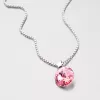 Prívesok s ružovým kryštálom D113R-JK