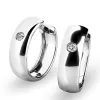 Dámske náušnice biele zlato 585/1000 prírodný diamant 0,044 ct G/SI kruhy 10916-B-DIA