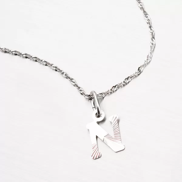 Strieborné písmenko - N M5114-FC-N