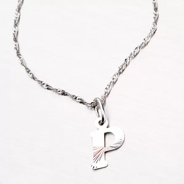 Strieborné písmenko - P M5114-FC-P