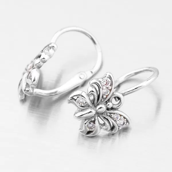 Motýliky - detské náušnice so zirkónmi 52DN-2226BB