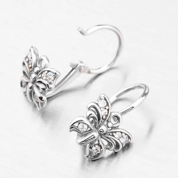 Motýliky - detské náušnice so zirkónmi 52DN-2226BB