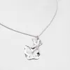 Strieborný náhrdelník s motýlikmi N1401574-0331-SLX