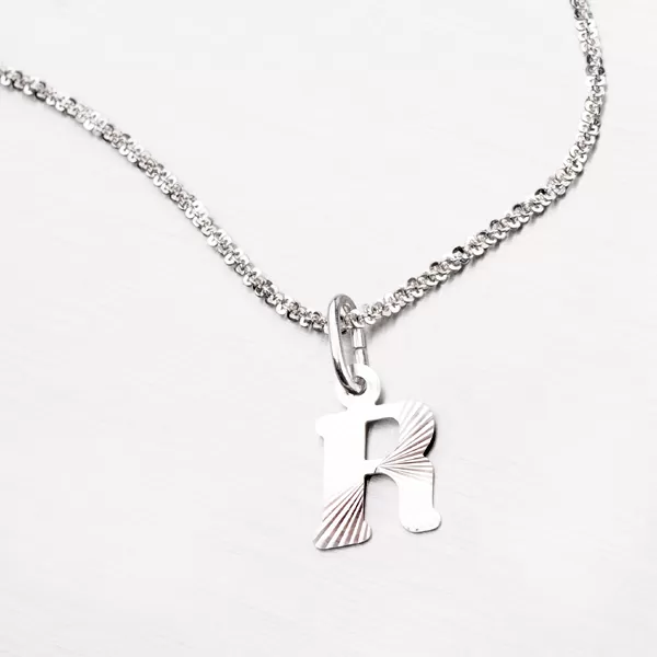 Strieborné písmenko - R M5114-FC-R