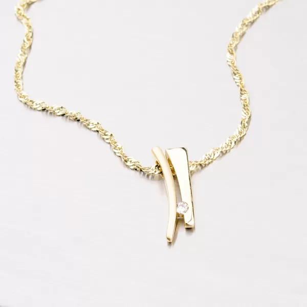 Elegantný prívesok zo žltého zlata DZ1702ZL