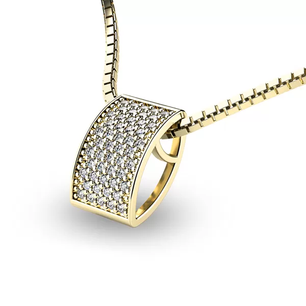 Diamantový prívesok zo žltého zlata 10919-ZL-DIA