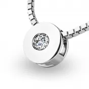 Prívesok s diamantom z bieleho zlata 10912-B-DIA