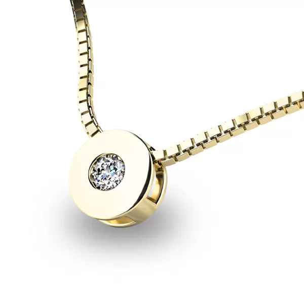 Prívesok s diamantom zo žltého zlata 10912-ZL-DIA