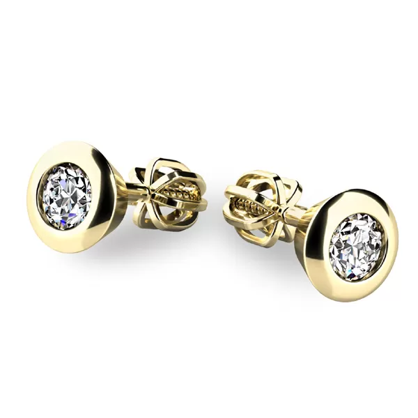 Zlaté náušnice s diamantmi 10907-ZL-DIA