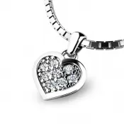 Zlaté srdce s briliantmi 10877-B-DIA