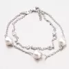 Náramok zo striebra s perlami a zirkónmi B1400826-0398-SLX