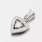 Prívesok z bieleho zlata so zirkónmi DZ1991B