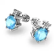 Topazes a diamanty v zlatých náušniciach 10858-B-TPZ