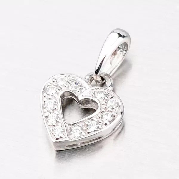 Zlatý prívesok so zirkónmi DZ0021B