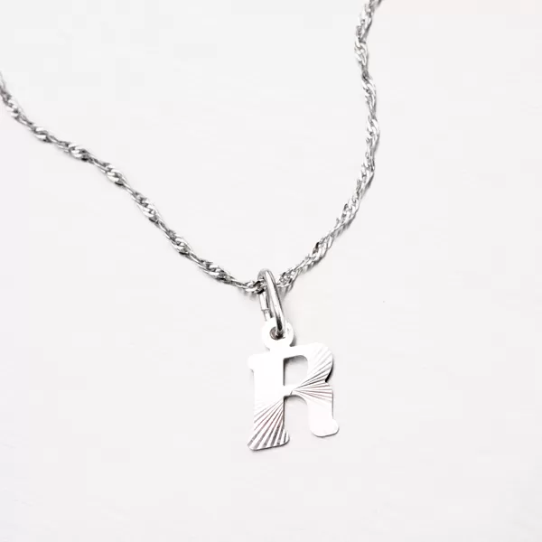 Strieborné písmenko - R M5114-FC-R