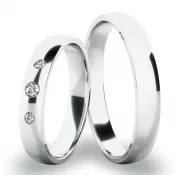 Snubné prstene biele zlato SP-286-03