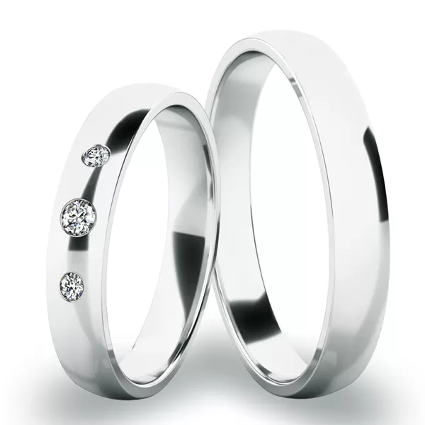 Snubné prstene biele zlato SP-286-03