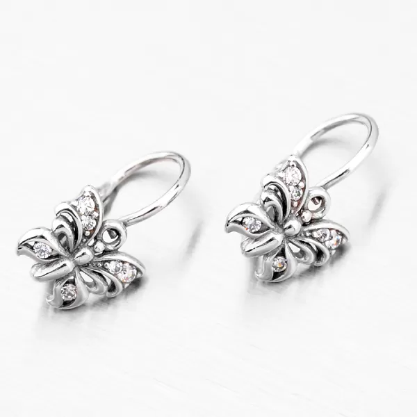 Motýliky - detské náušnice so zirkónmi 52DN-2226BB