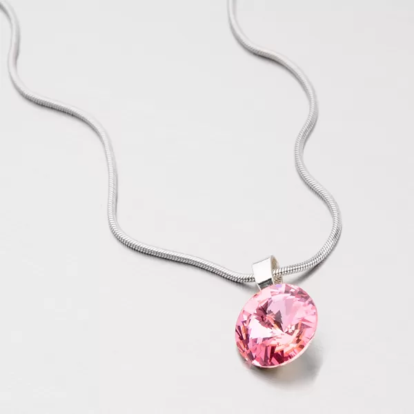 Prívesok s ružovým kryštálom D113R-JK