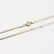 Zlatá retiazka Figaro 3+1 s priečkou 45-1009