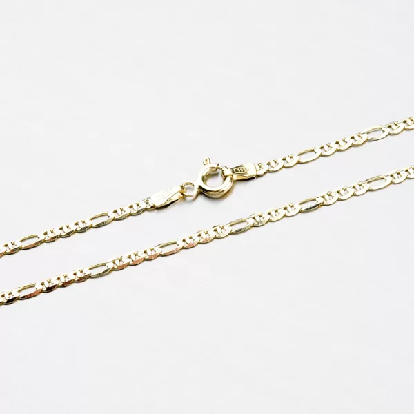 Zlatá retiazka Figaro 3+1 s priečkou 45-1009