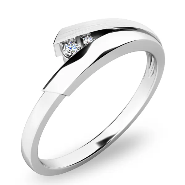 Zlatý prsteň s briliantmi 10864