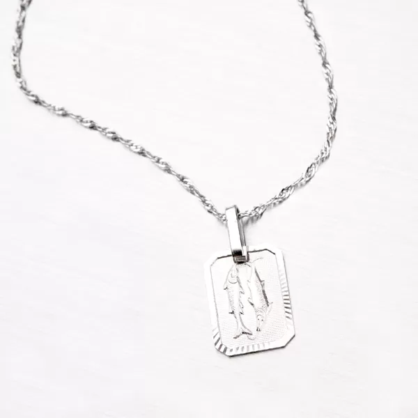 Ryby - strieborné mesačné znamenie M5013-02