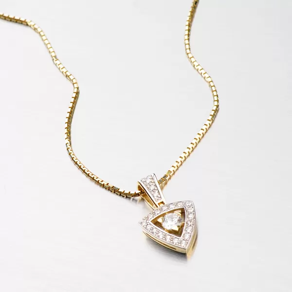 Prívesok zo žltého zlata so zirkónmi DZ1991ZL