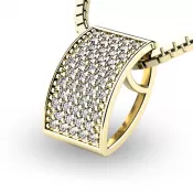 Diamantový prívesok zo žltého zlata 10919-ZL-DIA