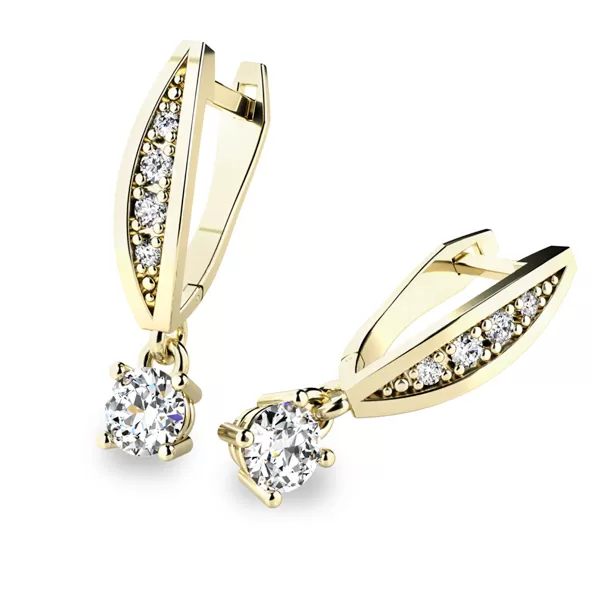 Visiace náušnice a diamanty 10871-B-DIA