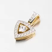 Prívesok zo žltého zlata so zirkónmi DZ1991ZL