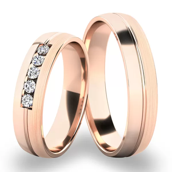 Snubné prstene z bieleho zlata SP-287