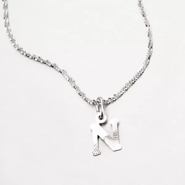 Strieborné písmenko - N M5114-FC-N