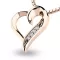 Diamantové srdce z ružového zlata 10873-CV-DIA
